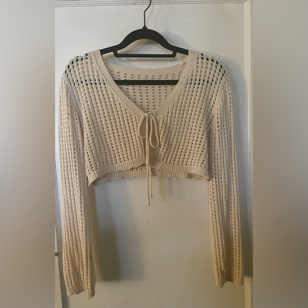 Cream Colored Crocheted Shrug